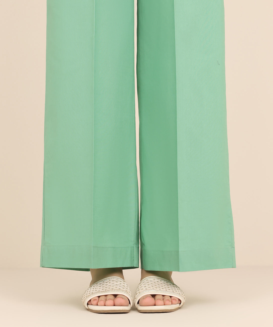 Women's RTW Cambric Green Dyed Culottes