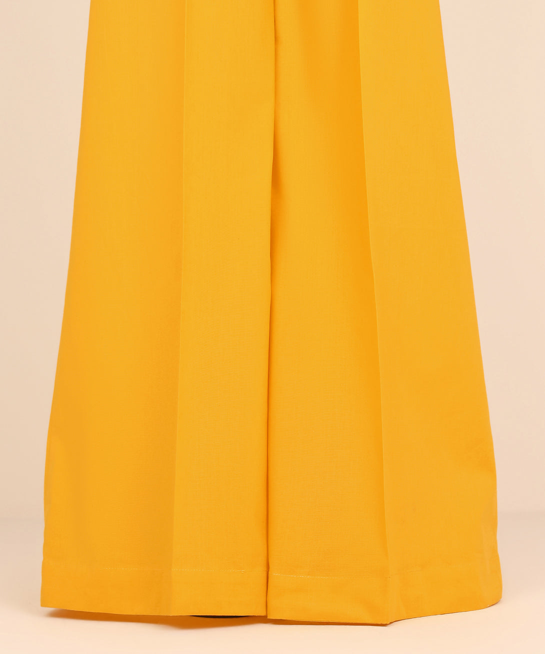 Women's RTW Cambric Yellow Dyed Flared Pants