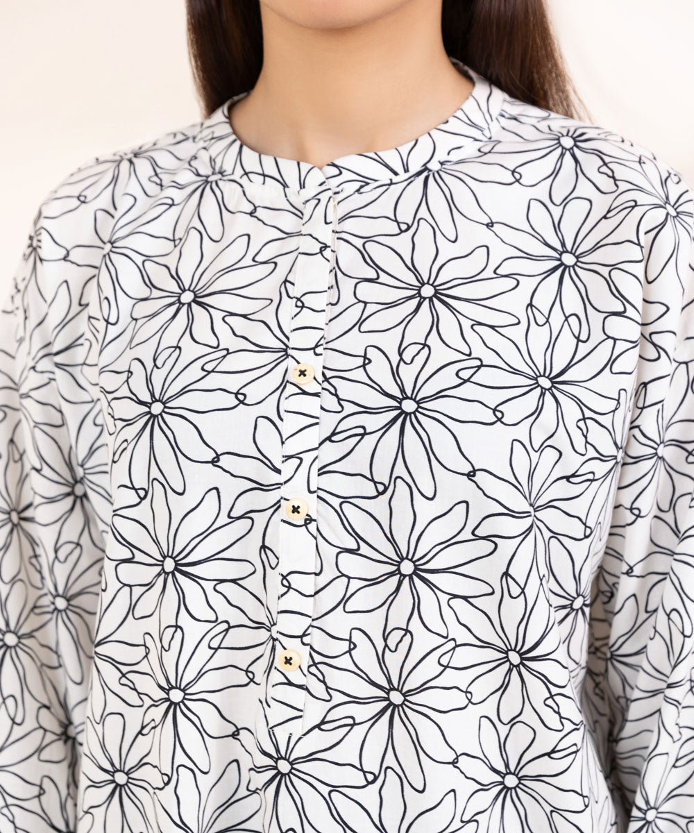 Women's Pret Cambric Multi Printed A-Line Shirt