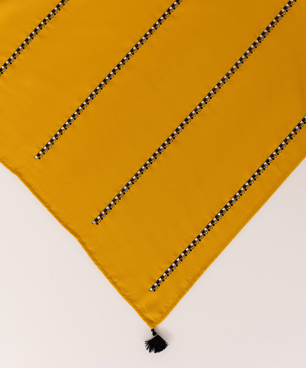 Yellow Embroidered Shawl