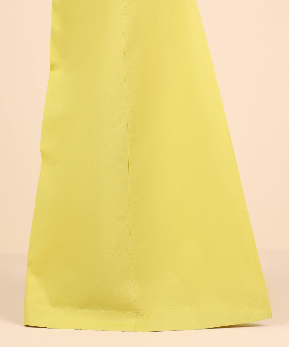 Women's Pret Cambric Yellow Solid Sharara