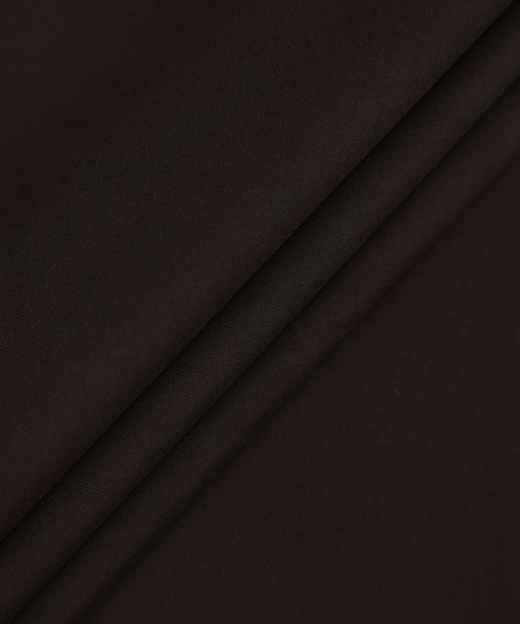 Men Unstitched Blended Brown Full Suit Fabric