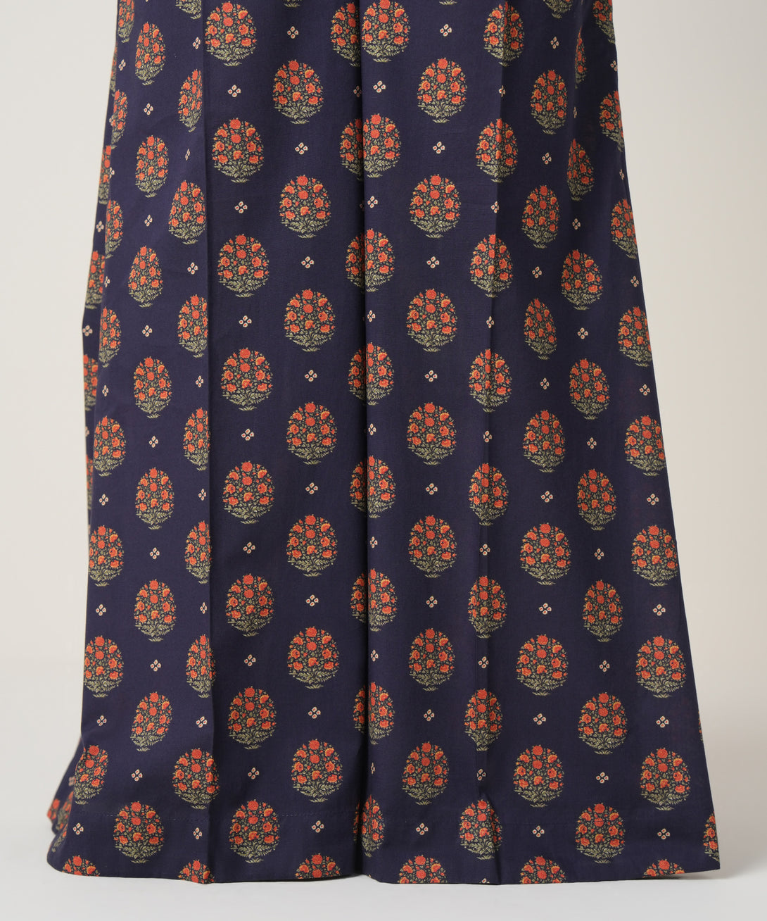 Women's RTW Cambric Blue Printed Trousers
