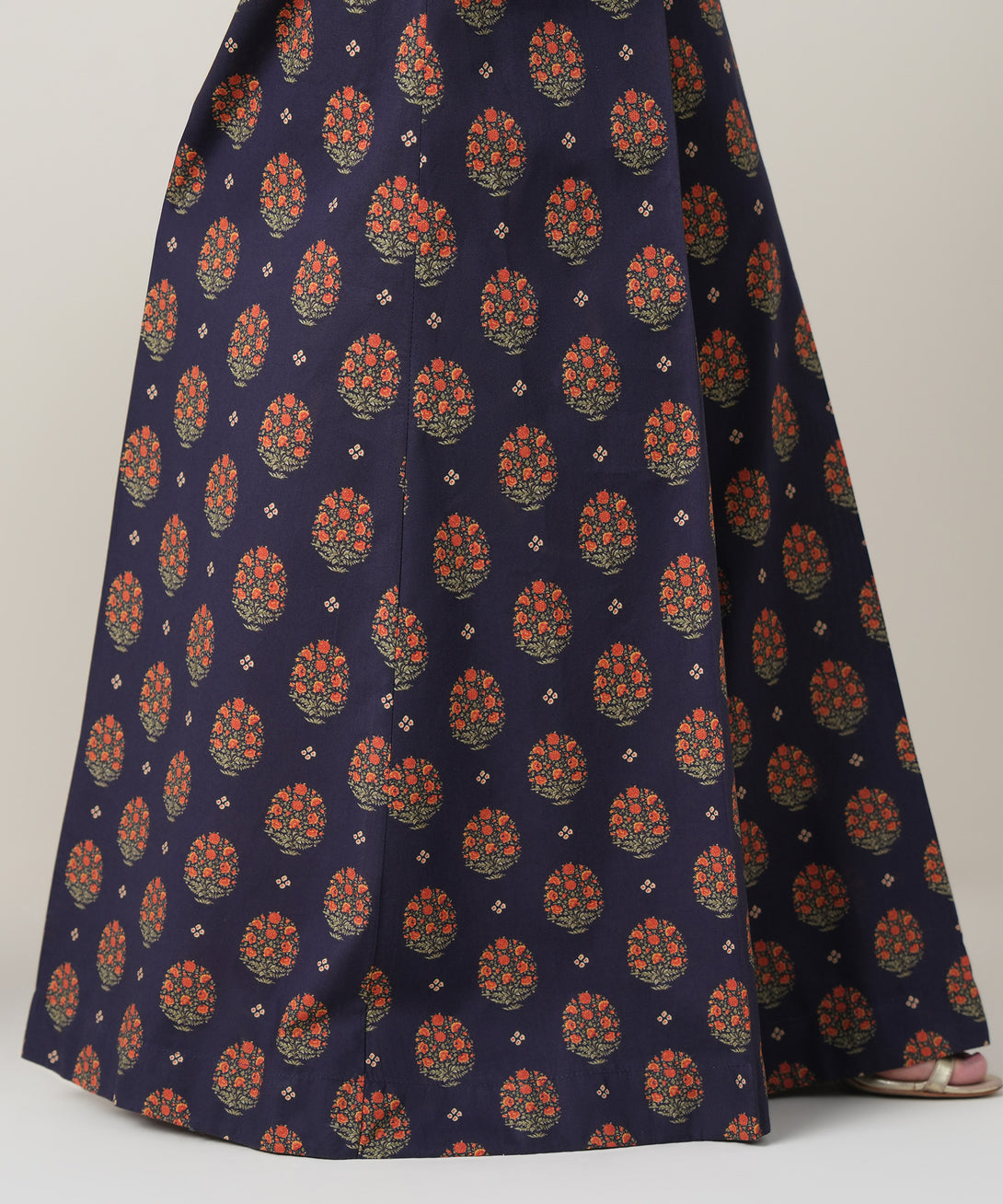 Women's RTW Cambric Blue Printed Trousers