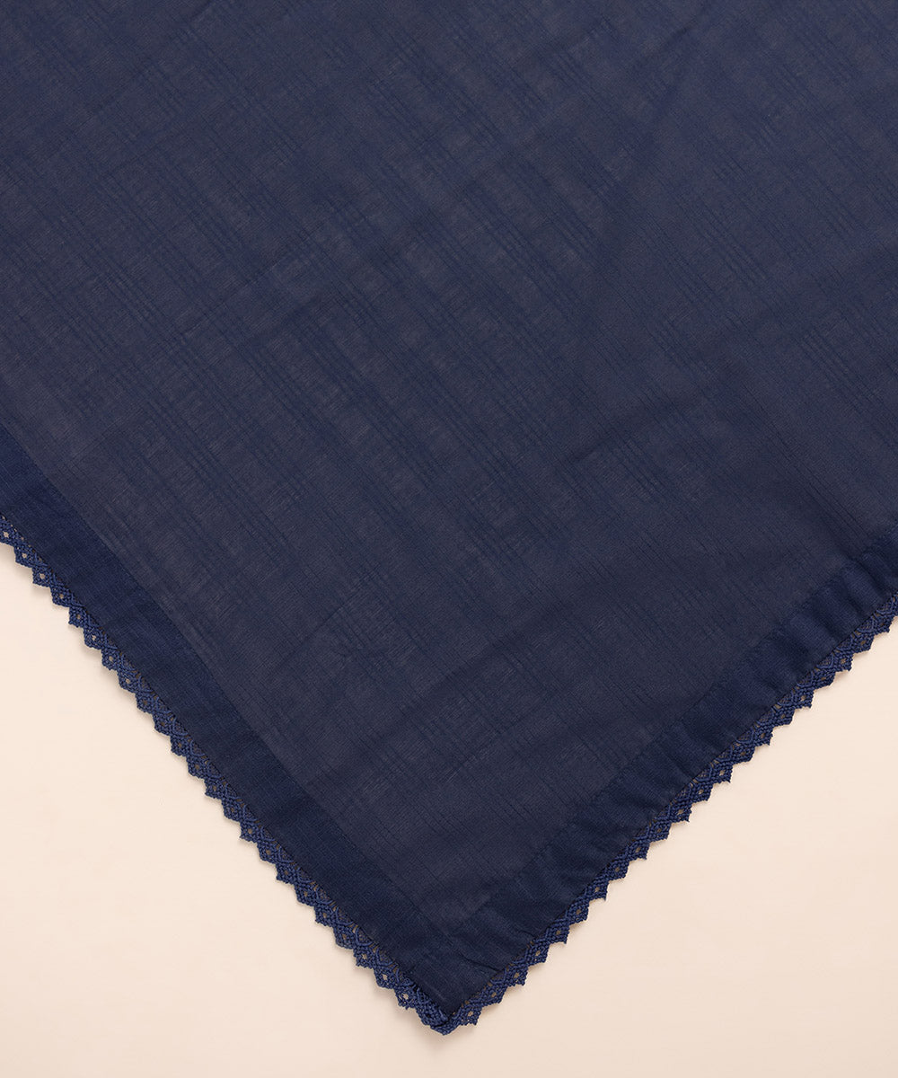 Textured Voile Blue Dyed Dupatta