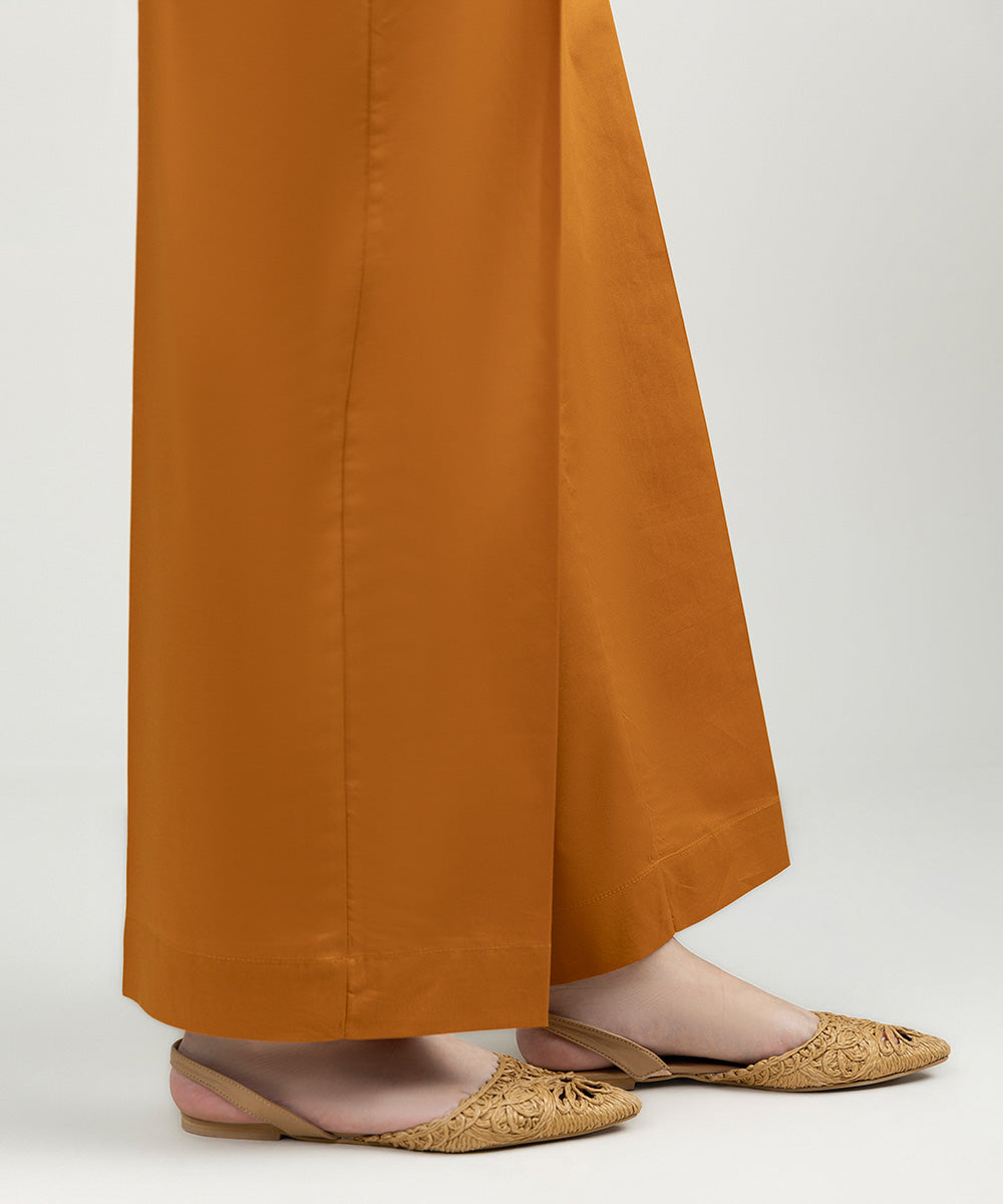 Women's Pret Cambric Solid Rust Culottes