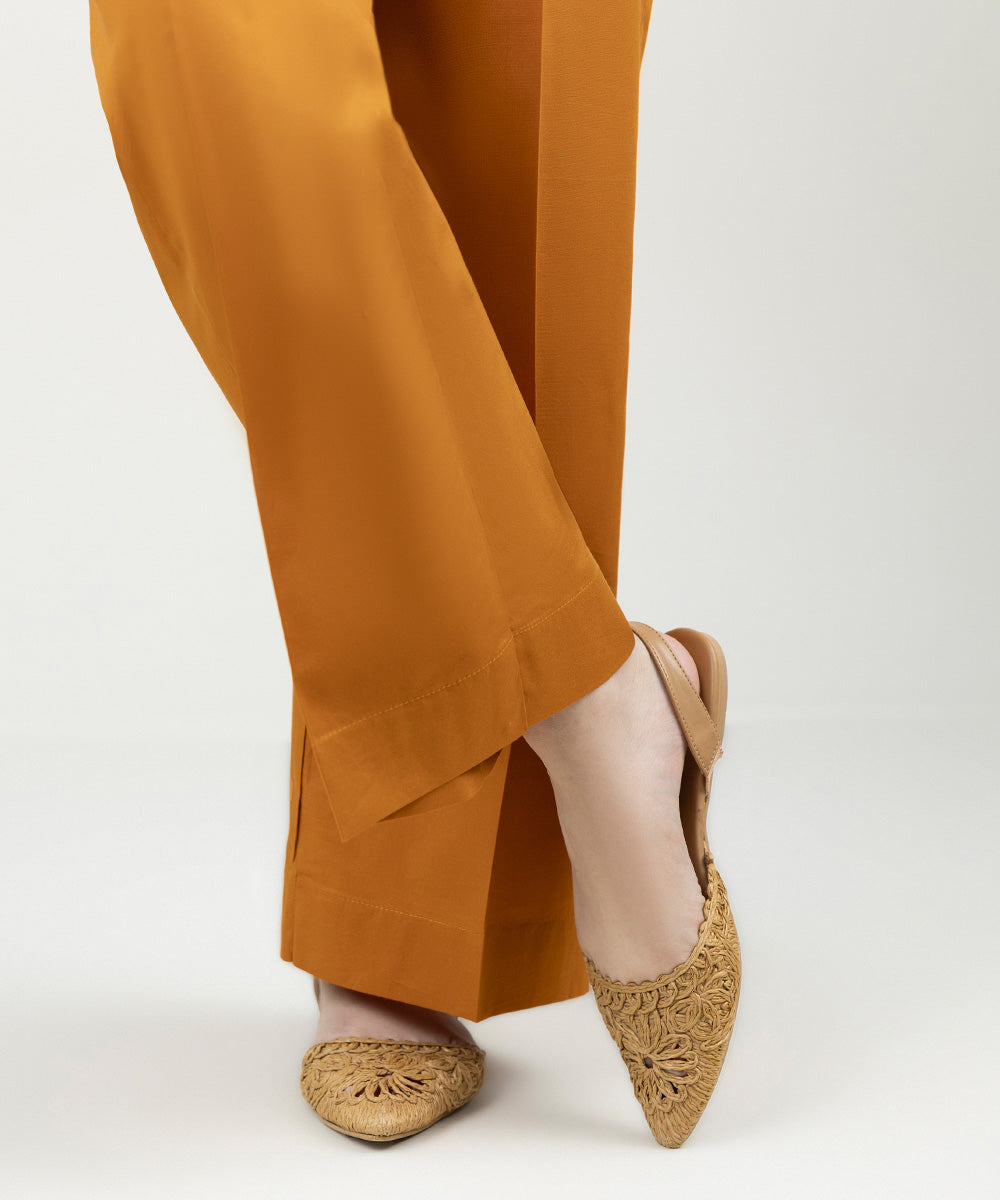 Women's Pret Cambric Solid Rust Culottes