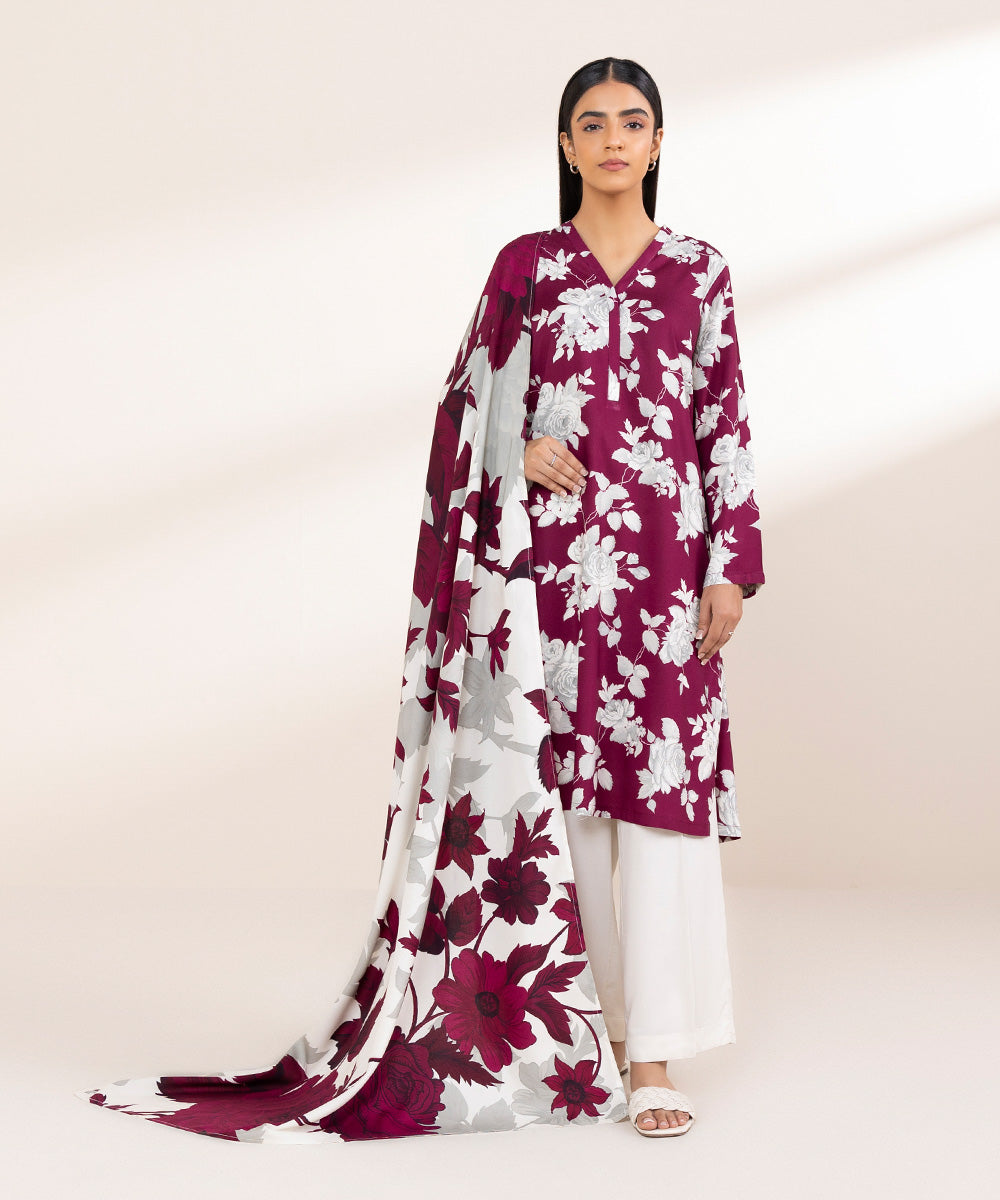 Linen Multi Printed Dupatta