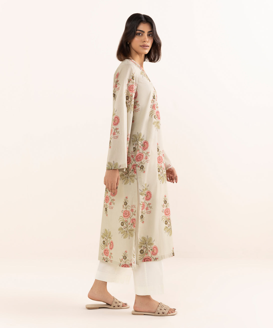 Women's RTW Lawn Multi Printed A-Line Shirt