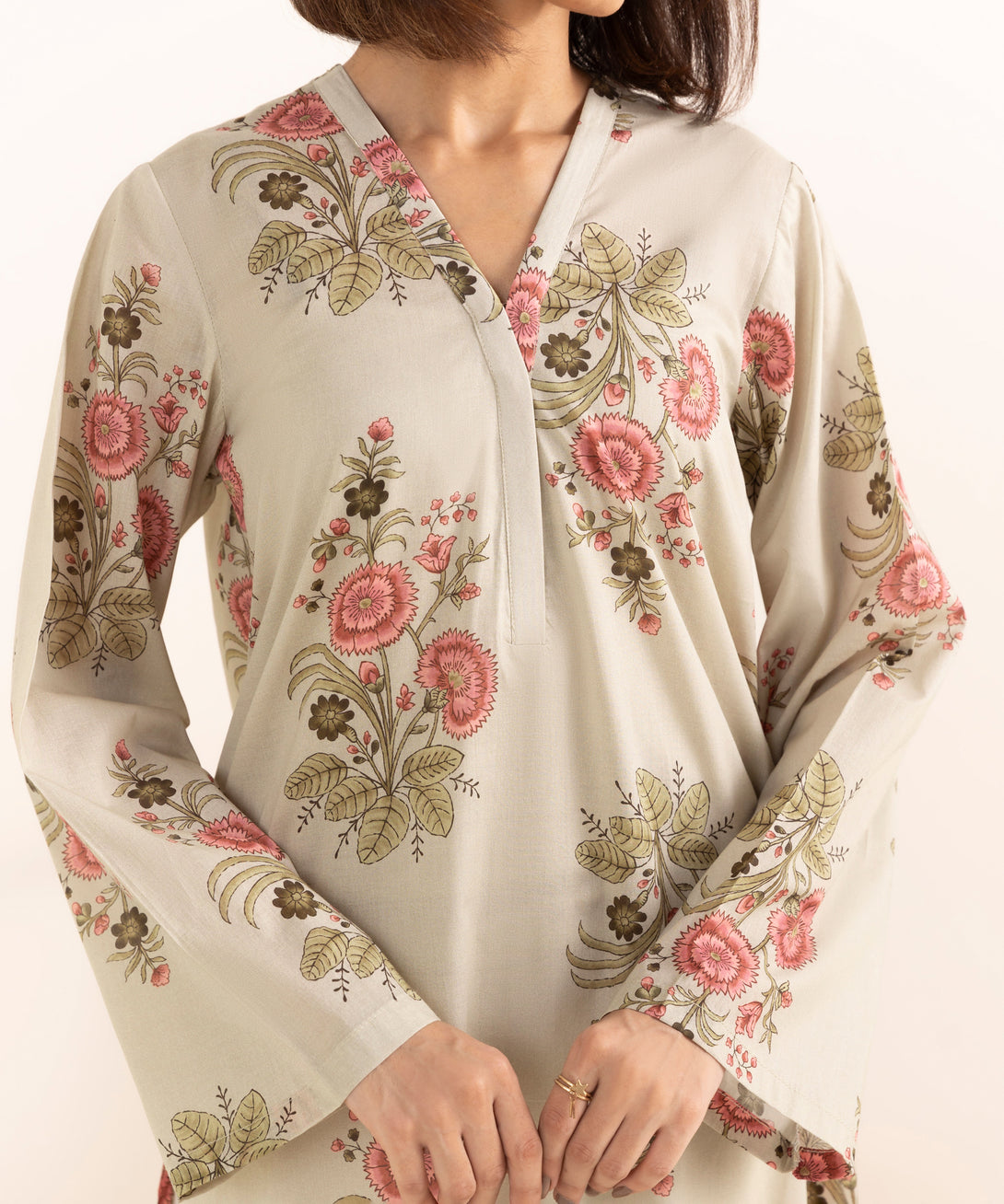 Women's RTW Lawn Multi Printed A-Line Shirt