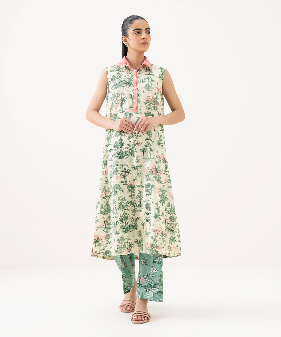 Women's RTW Lawn Printed Multi Straight Shirt