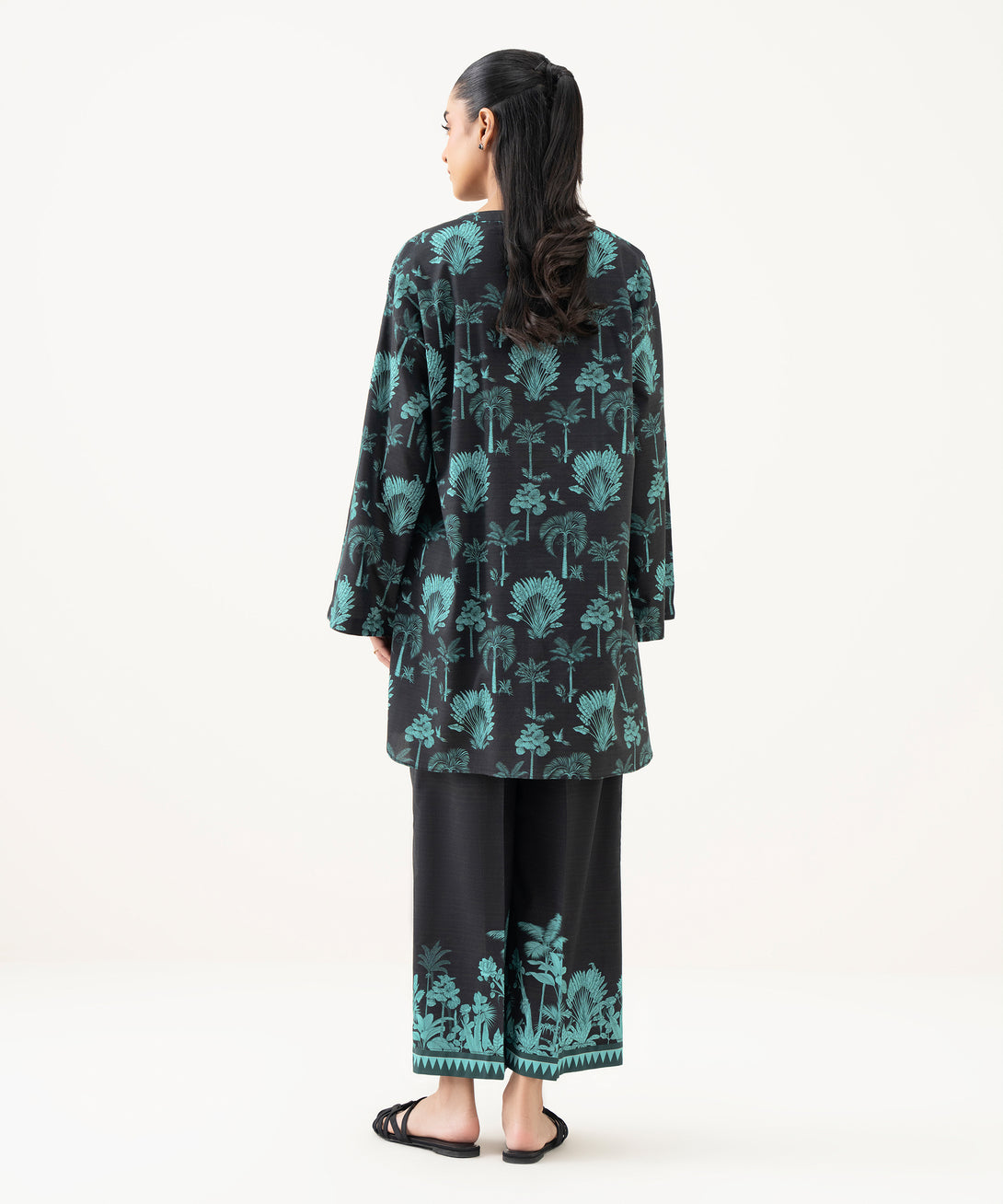 Women's RTW Lawn Printed Multi Drop Shoulder Shirt
