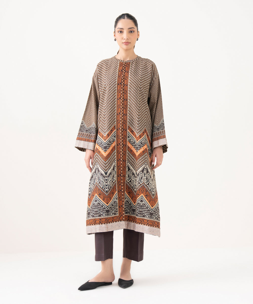 Embroidered Light Khaddar Jacket