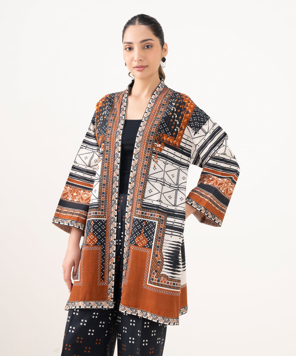 Embroidered Light Khaddar Jacket