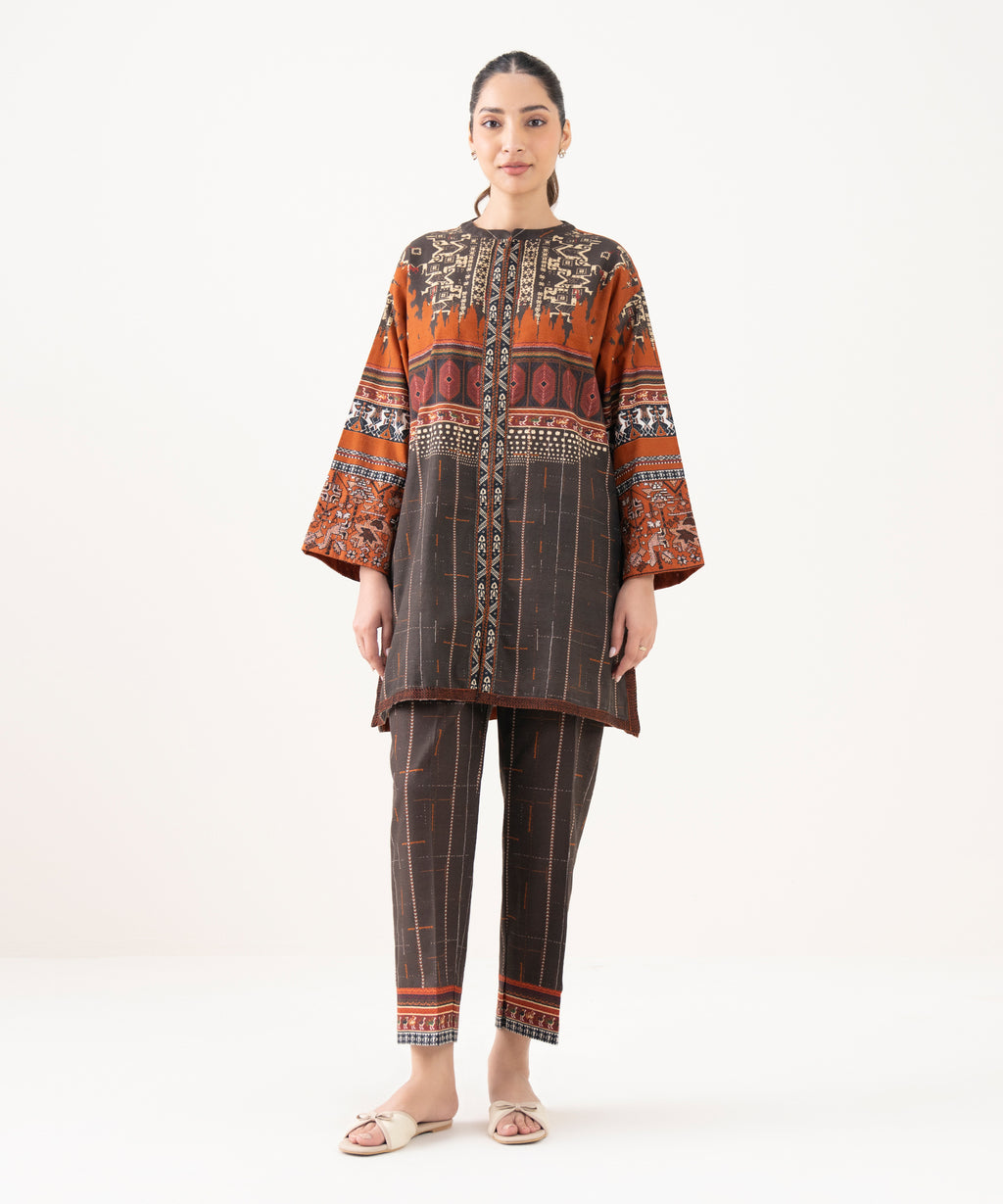 Embroidered Light Khaddar Shirt