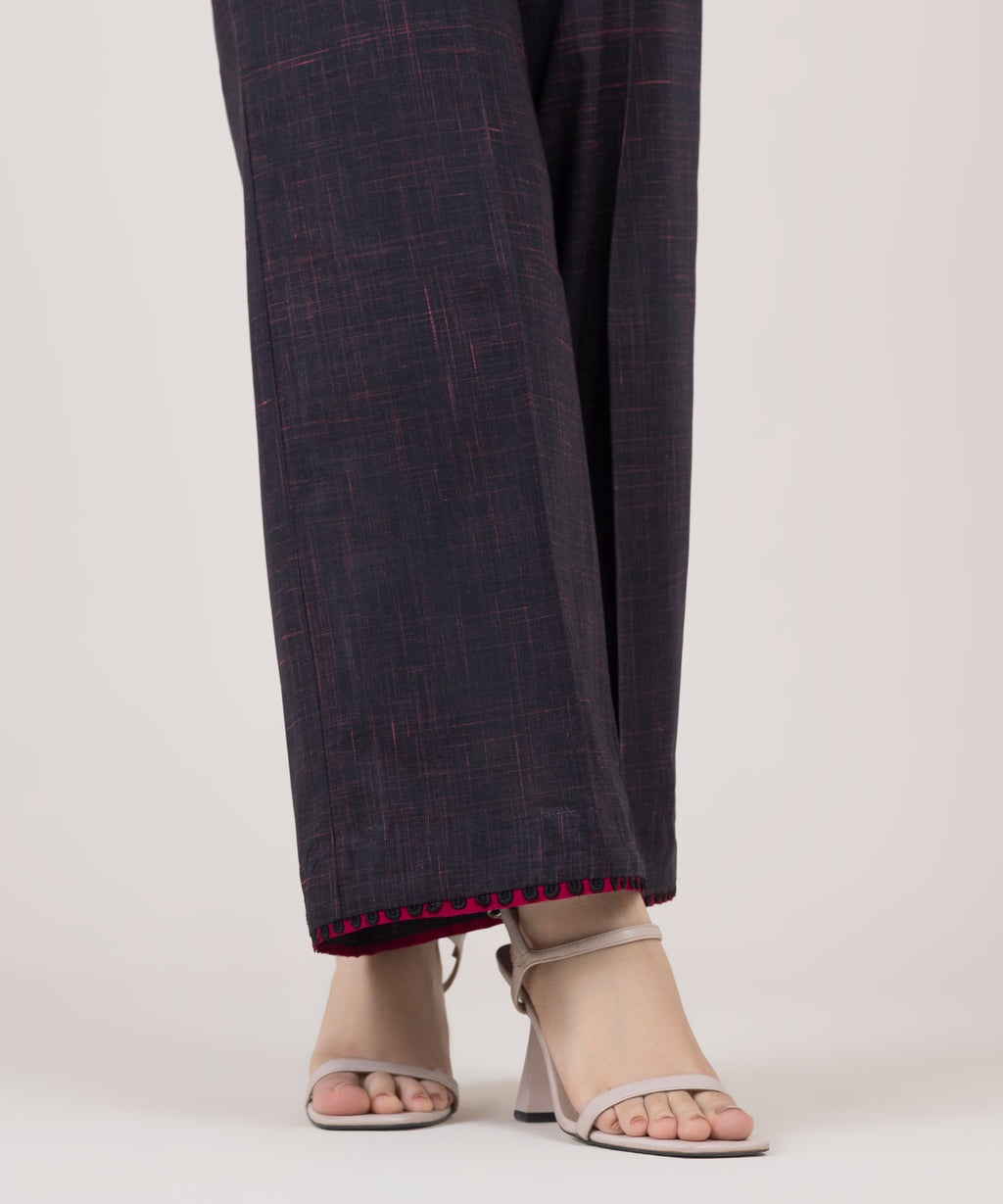 Solid Cotton Flared Pants