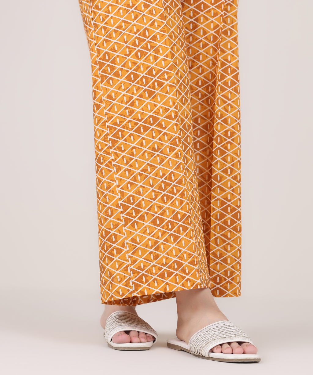 Women's RTW Cambric Orange Printed Culottes