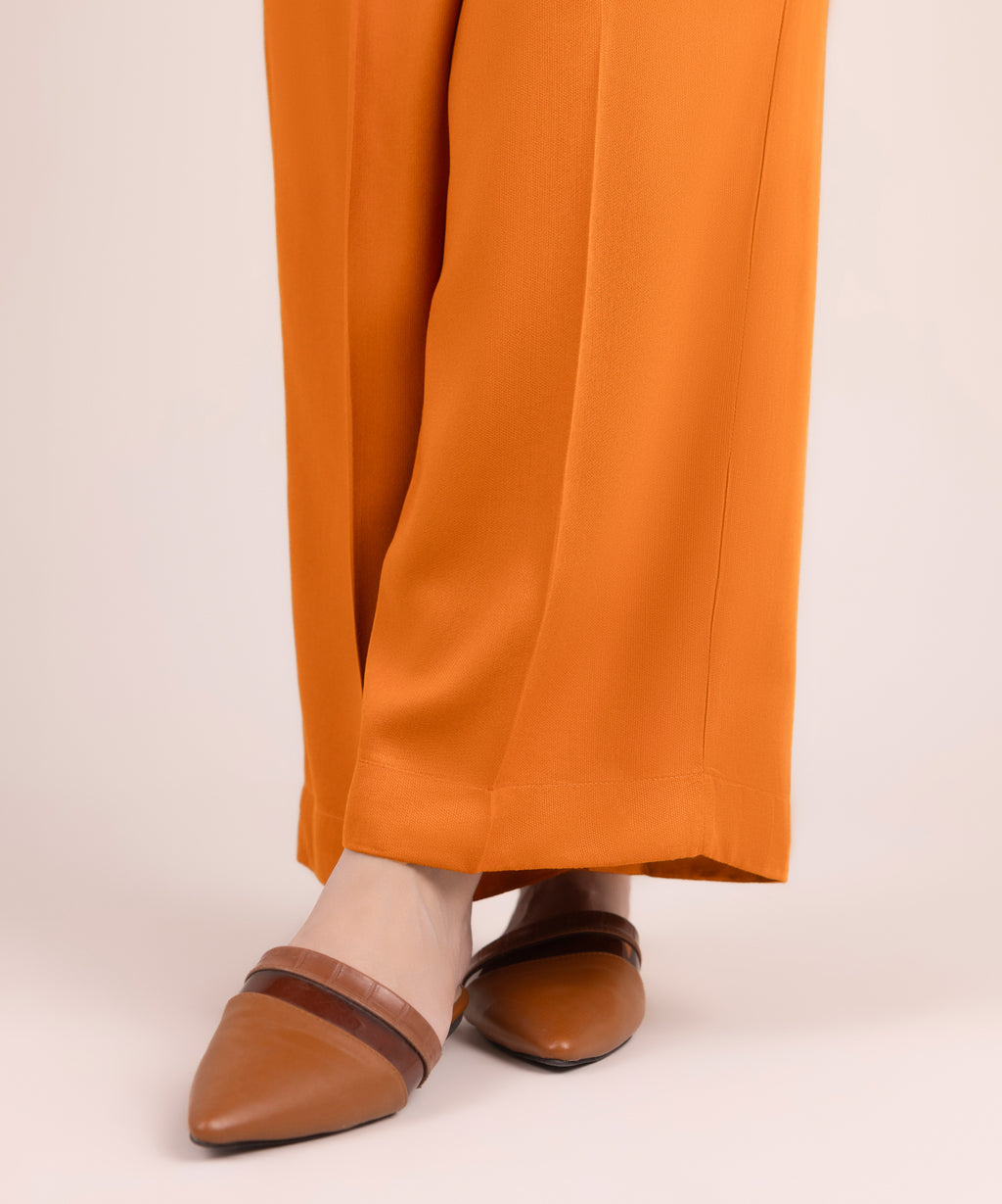 Women's RTW Bedford Solid Rust Culottes