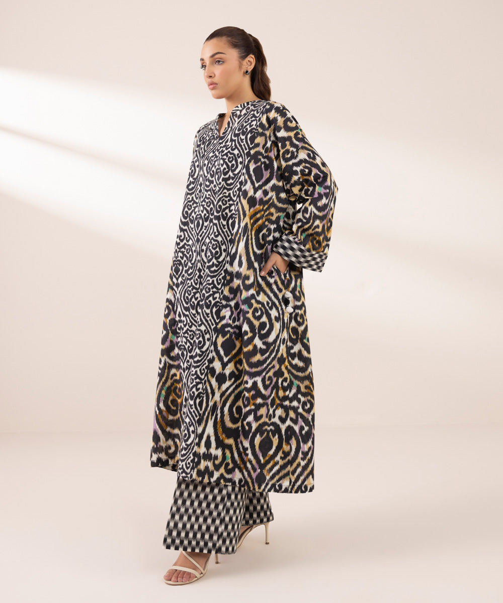 Women's RTW Cross Hatch Multi Printed Boxy Shirt