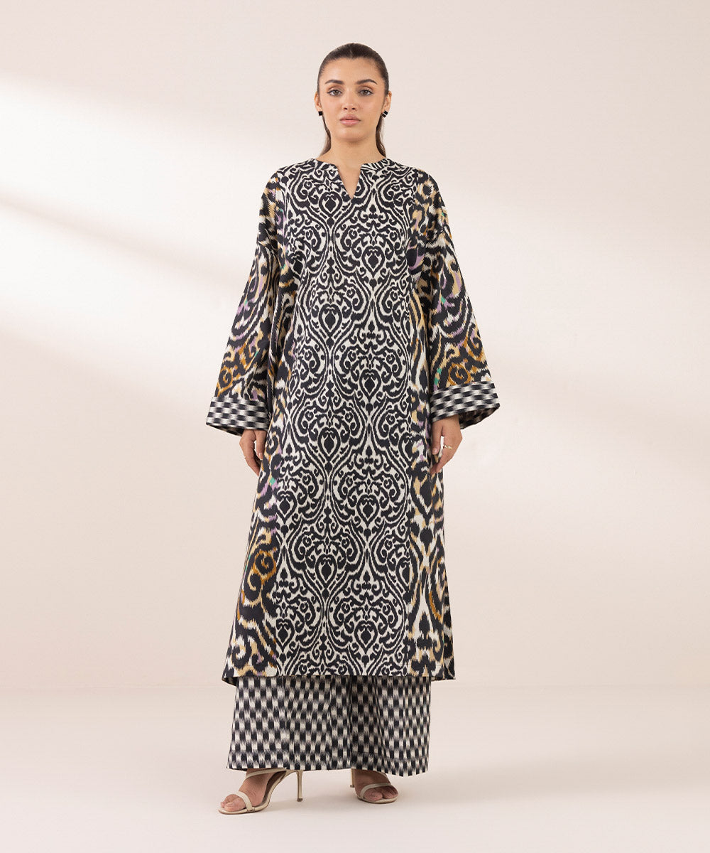 Women's RTW Cross Hatch Multi Printed Boxy Shirt