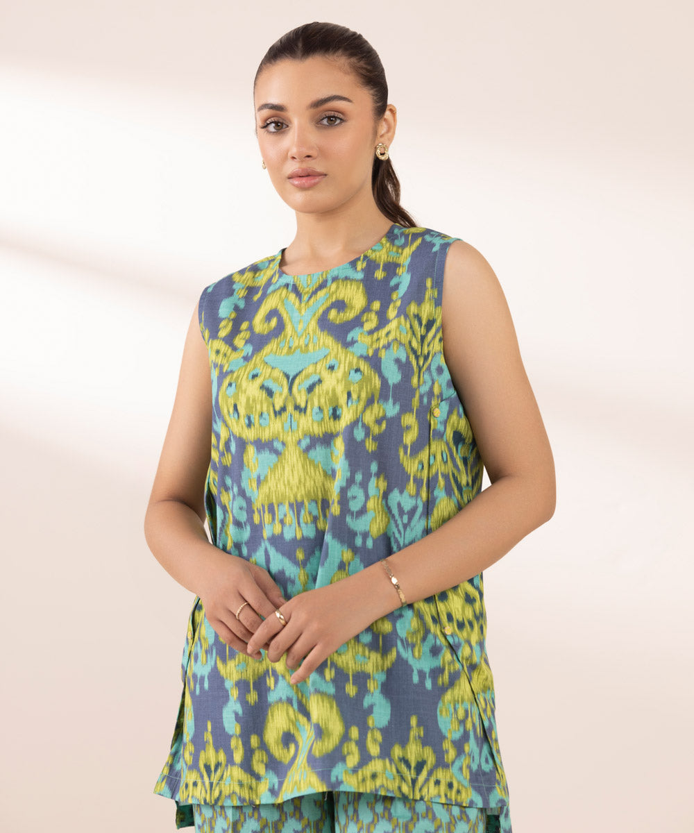 Women's RTW Cross Hatch Multi Printed A-Line Shirt
