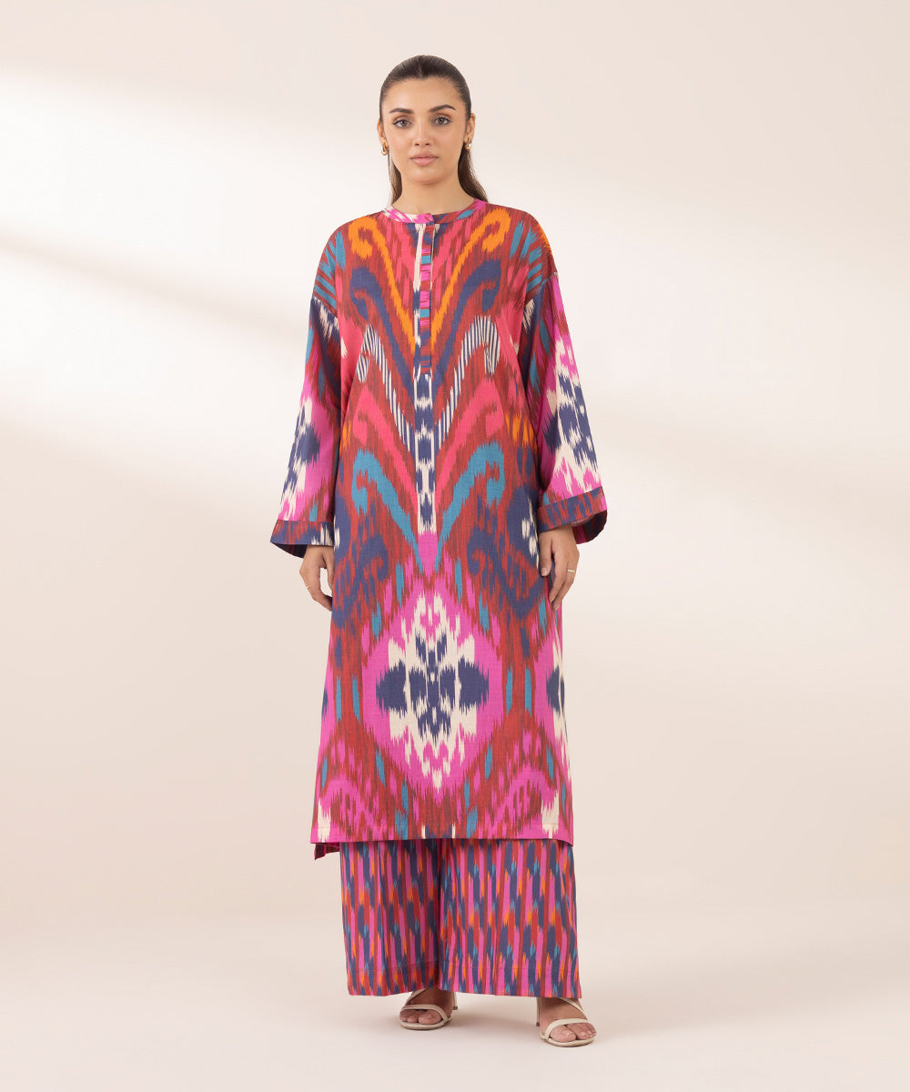 Women's RTW Cross Hatch Multi Printed Boxy Shirt