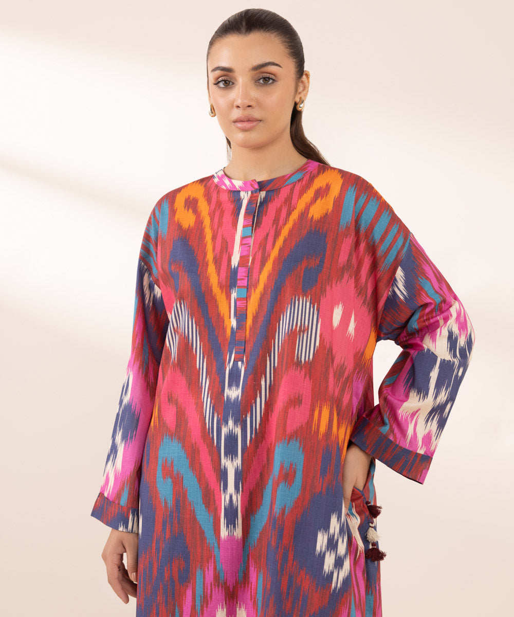 Women's RTW Cross Hatch Multi Printed Boxy Shirt