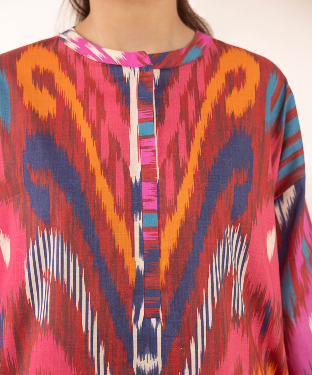 Women's RTW Cross Hatch Multi Printed Boxy Shirt