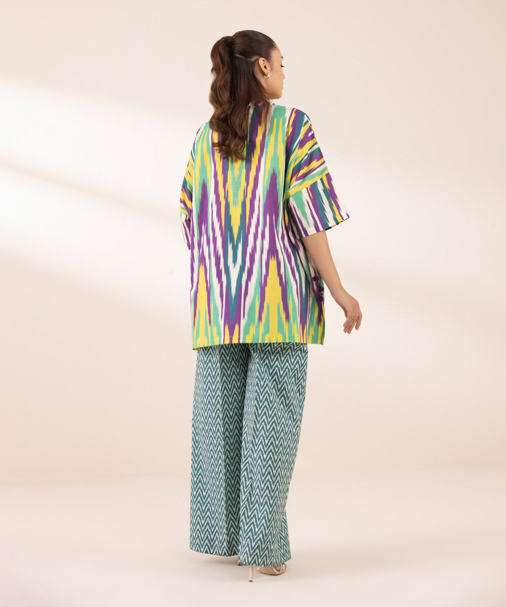 Women's RTW Cross Hatch Multi Printed Boxy Shirt
