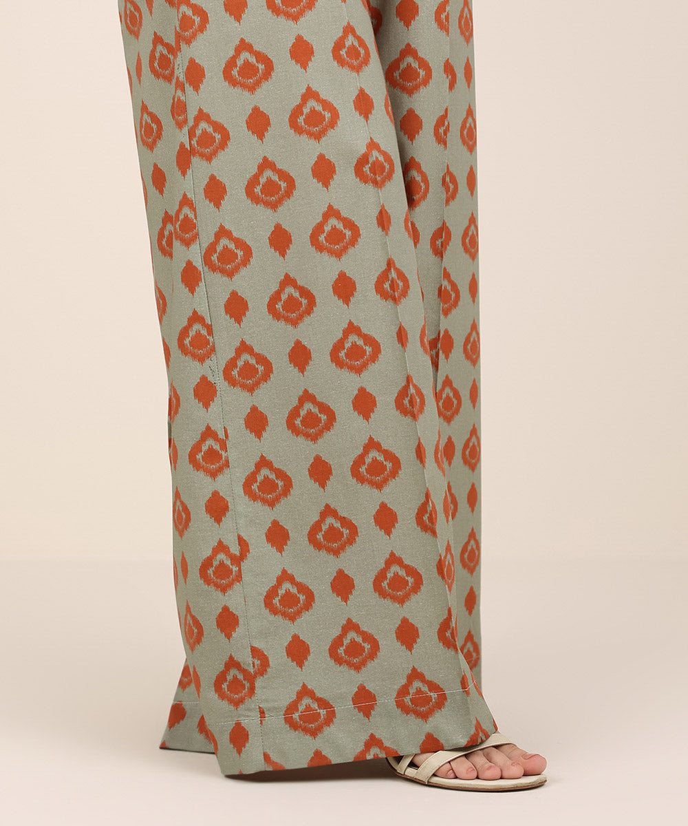 Women's RTW Cambric Multi Printed Flared Pants