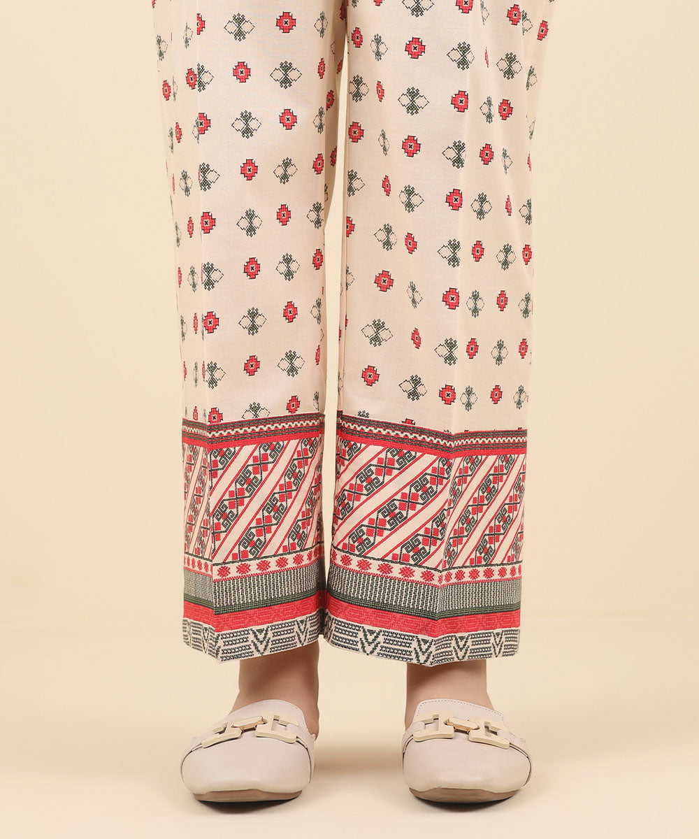 Women's Pret Cambric Multi Printed Straight Pants