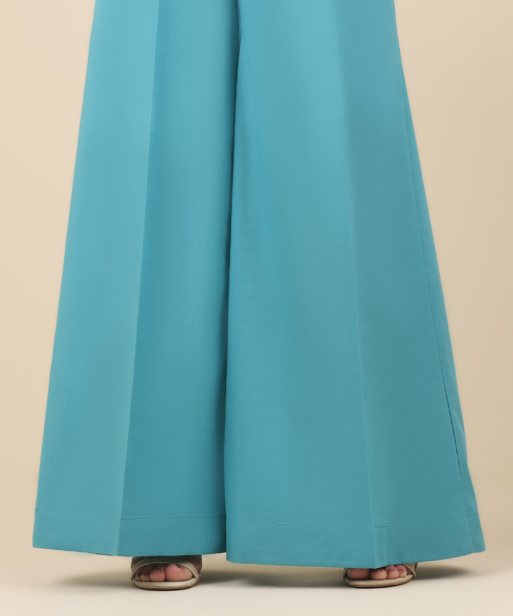 Women's Pret Cambric Green Solid Culottes