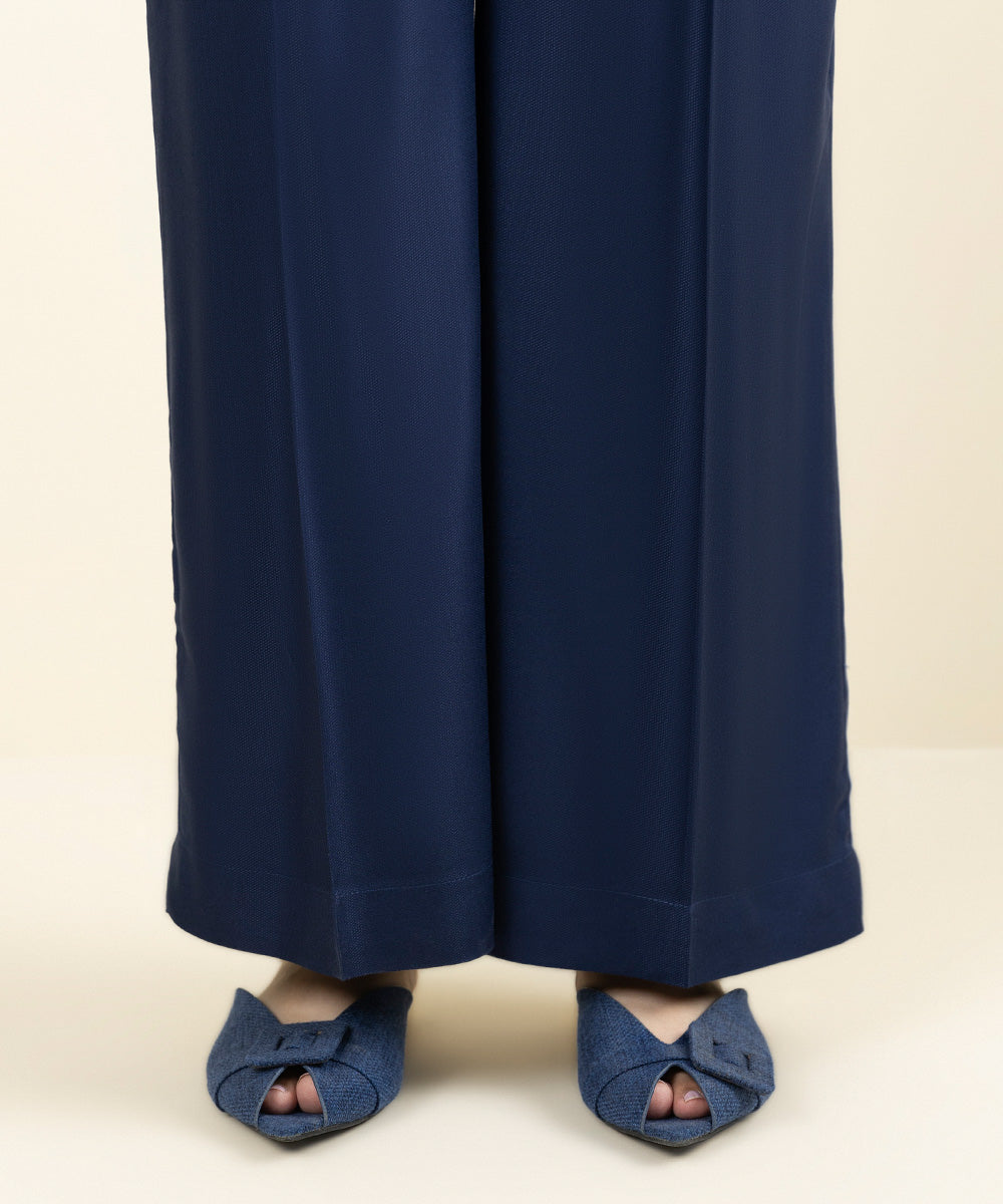 Women's Pret Bedford Solid Blue Culottes