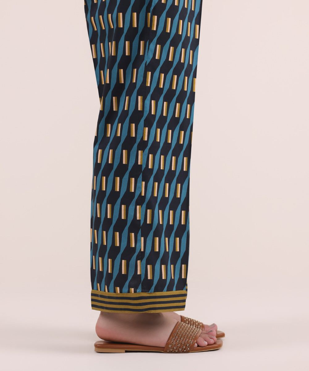 Women's Pret Cotton Multi Printed Straight Pants