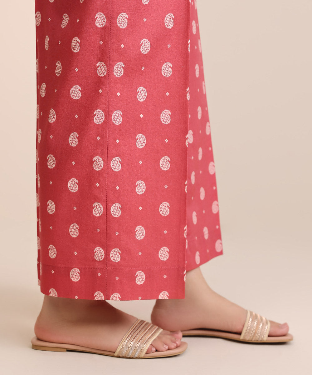 Women's Pret Cambric Pink Printed Culottes