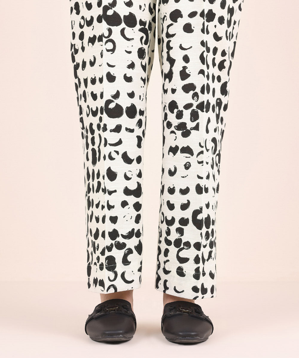 Women's Pret Khaddar Multi Printed Straight Pants