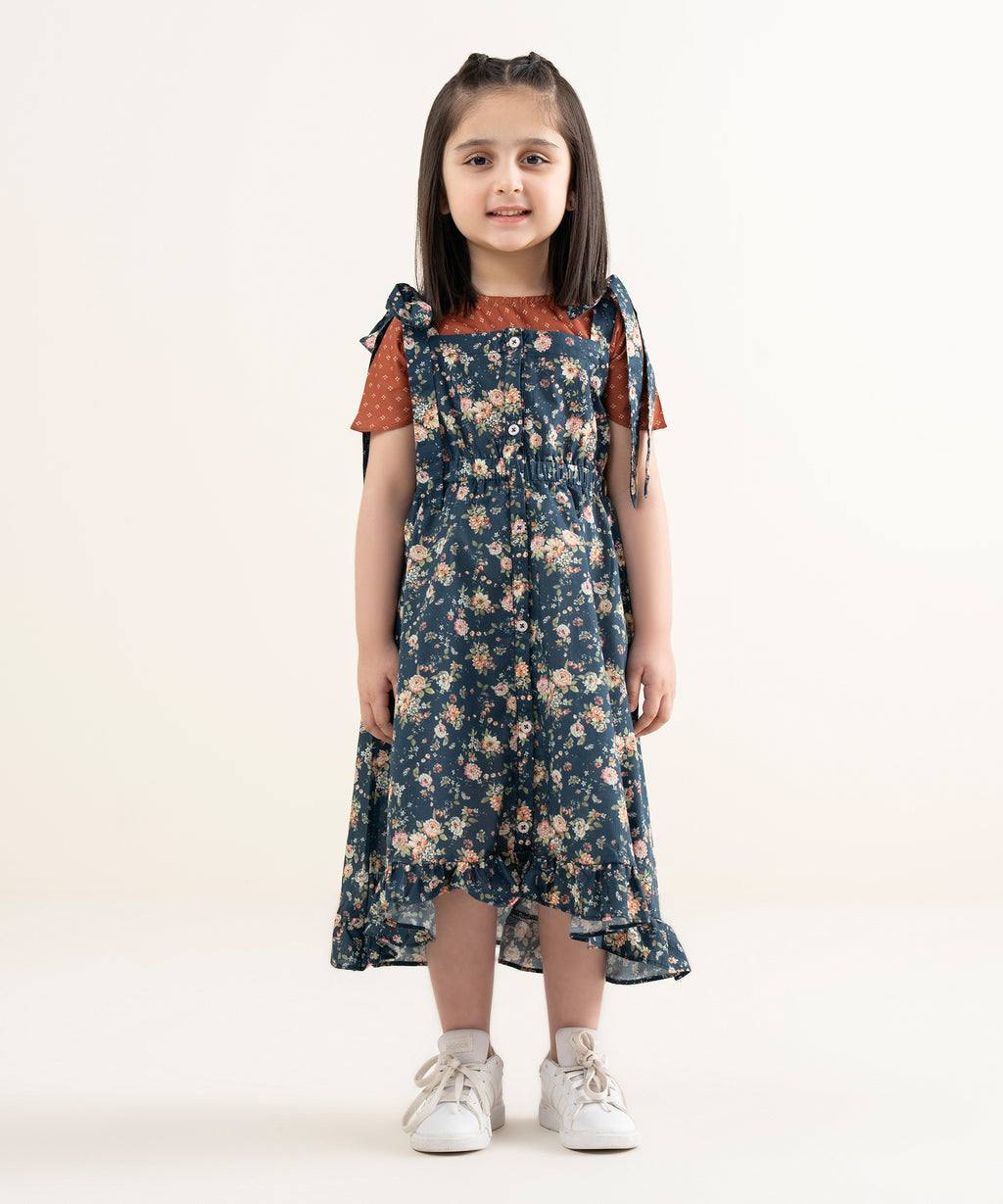 Girls Printed Cambric Shirt
