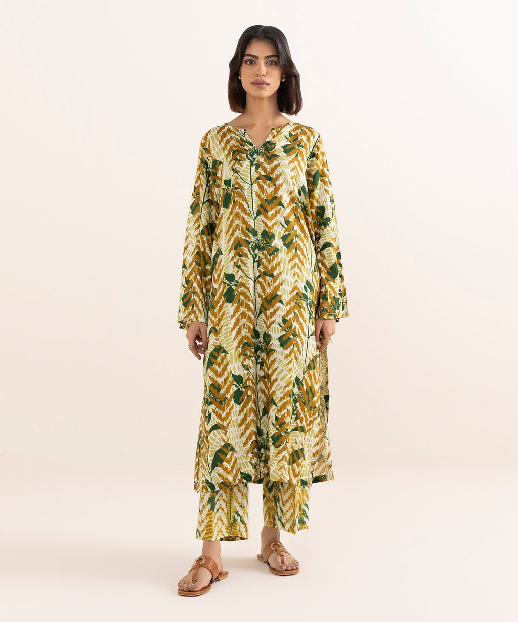 Women's RTW Arabic Lawn Multi Printed A-Line Shirt