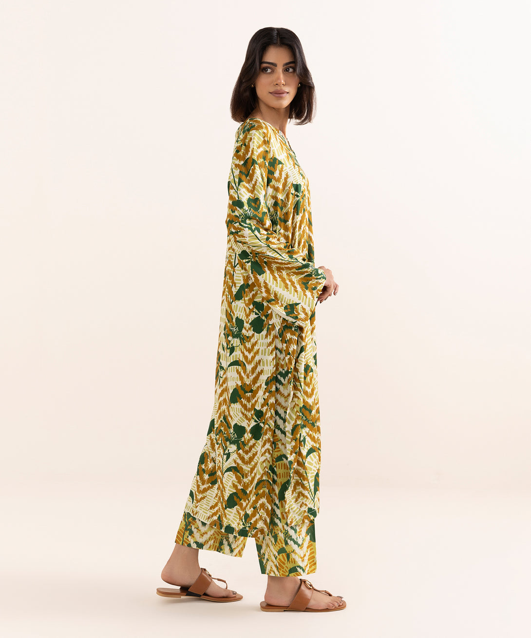 Women's RTW Arabic Lawn Multi Printed A-Line Shirt