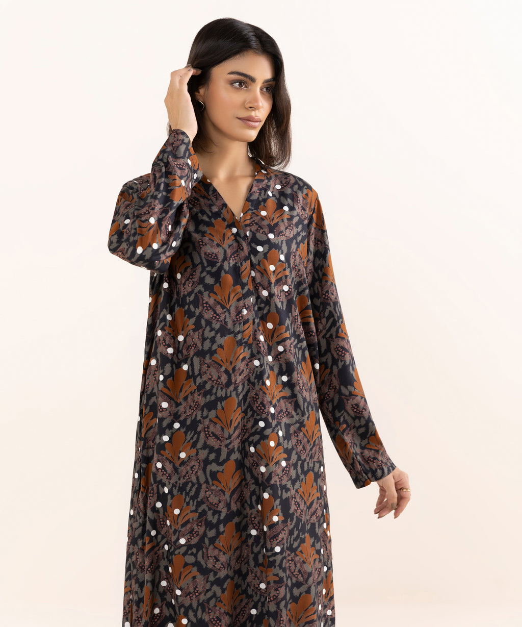 Printed Arabic Lawn Shirt
