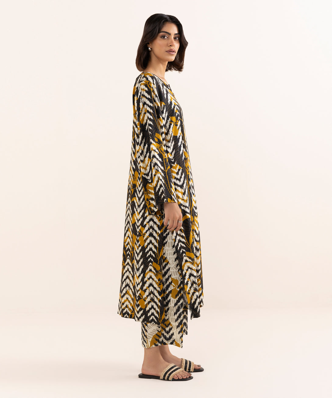 Women's RTW Arabic Lawn Multi Printed A-Line Shirt