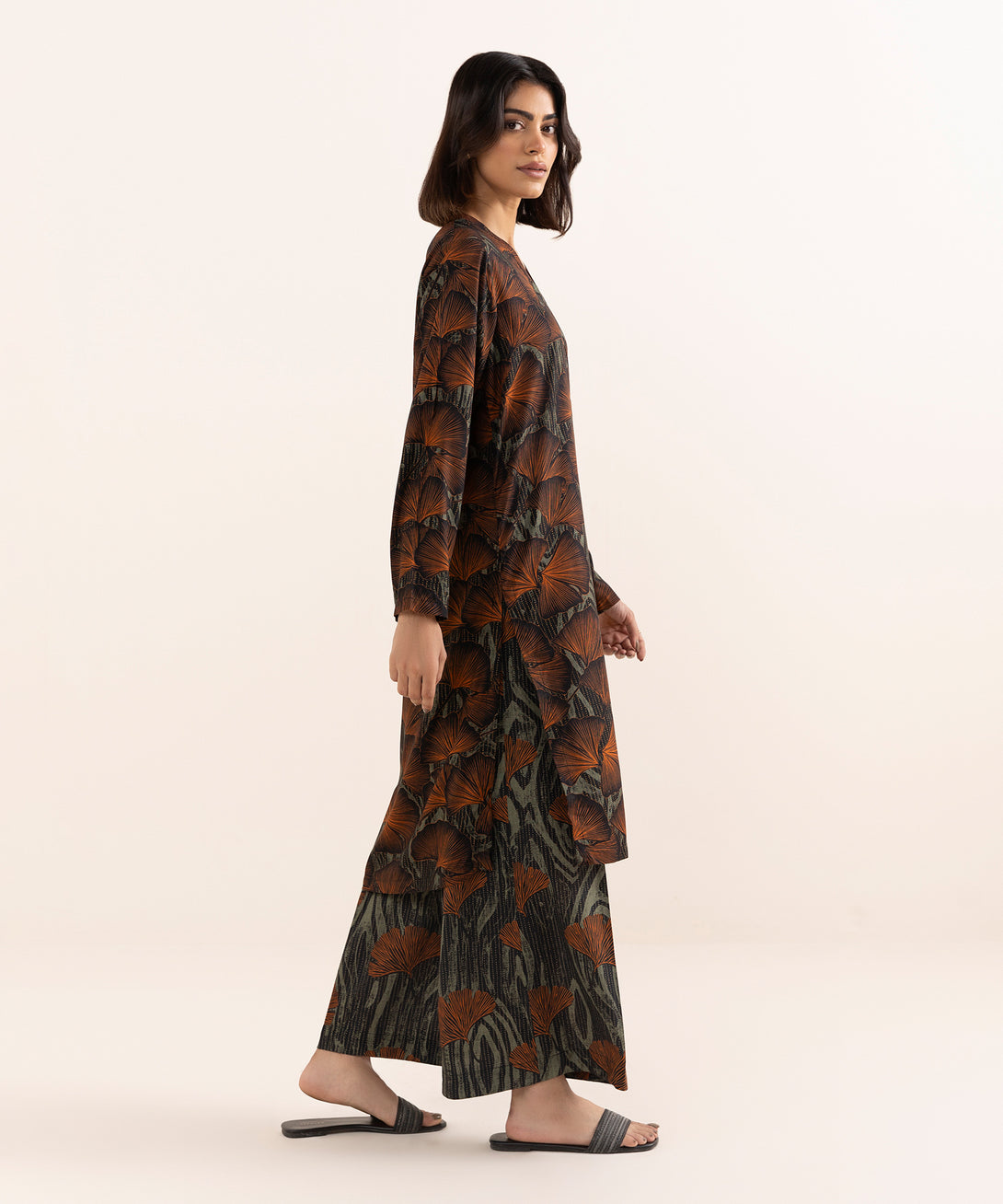 Women's RTW Arabic Lawn Multi Printed A-Line Shirt