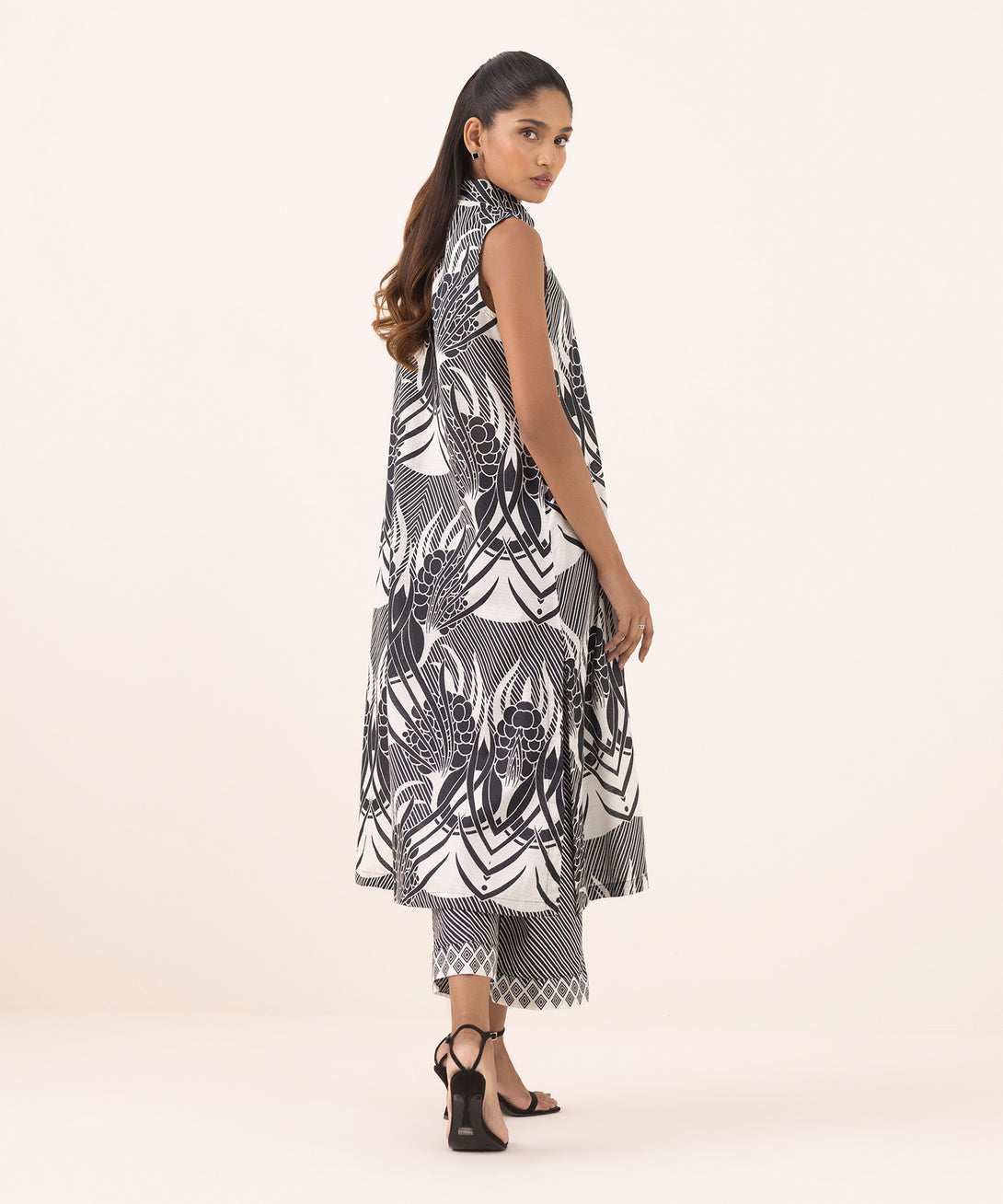 Women's RTW Dobby Multi Printed A-Line Shirt