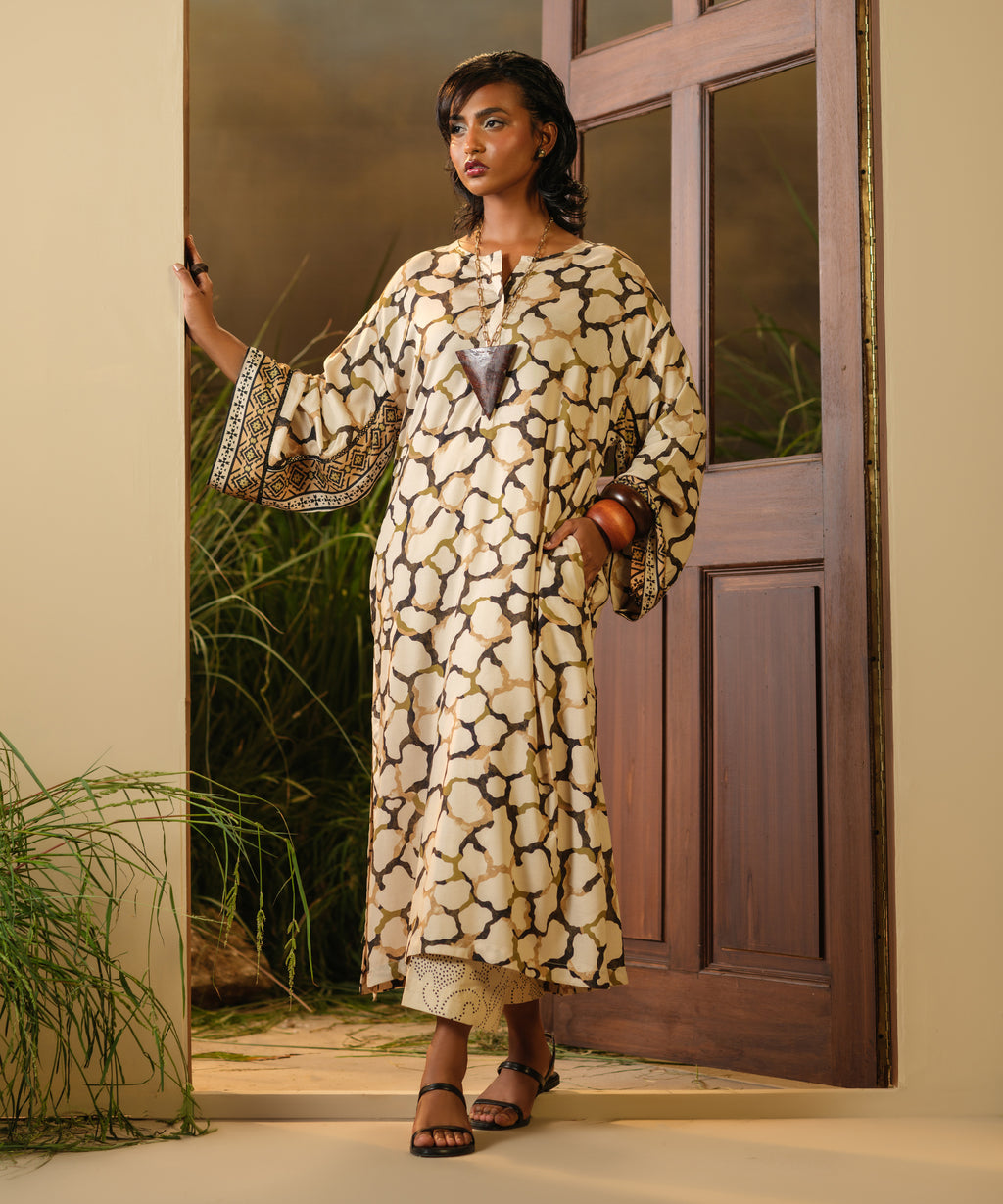 Printed Arabic Lawn Shirt
