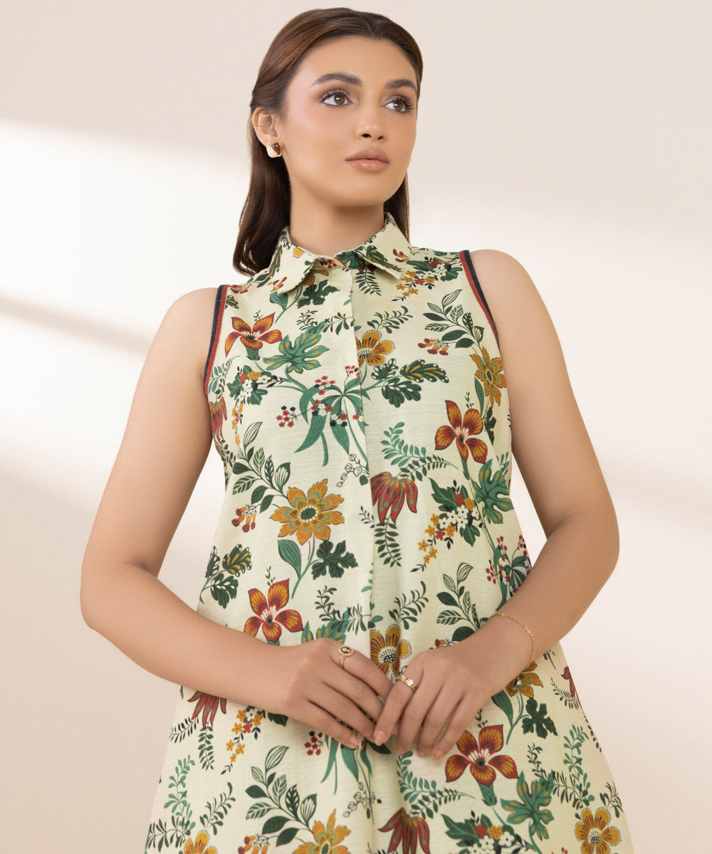 Women's Unstitched Khaddar Printed Multi 2 Piece Suit