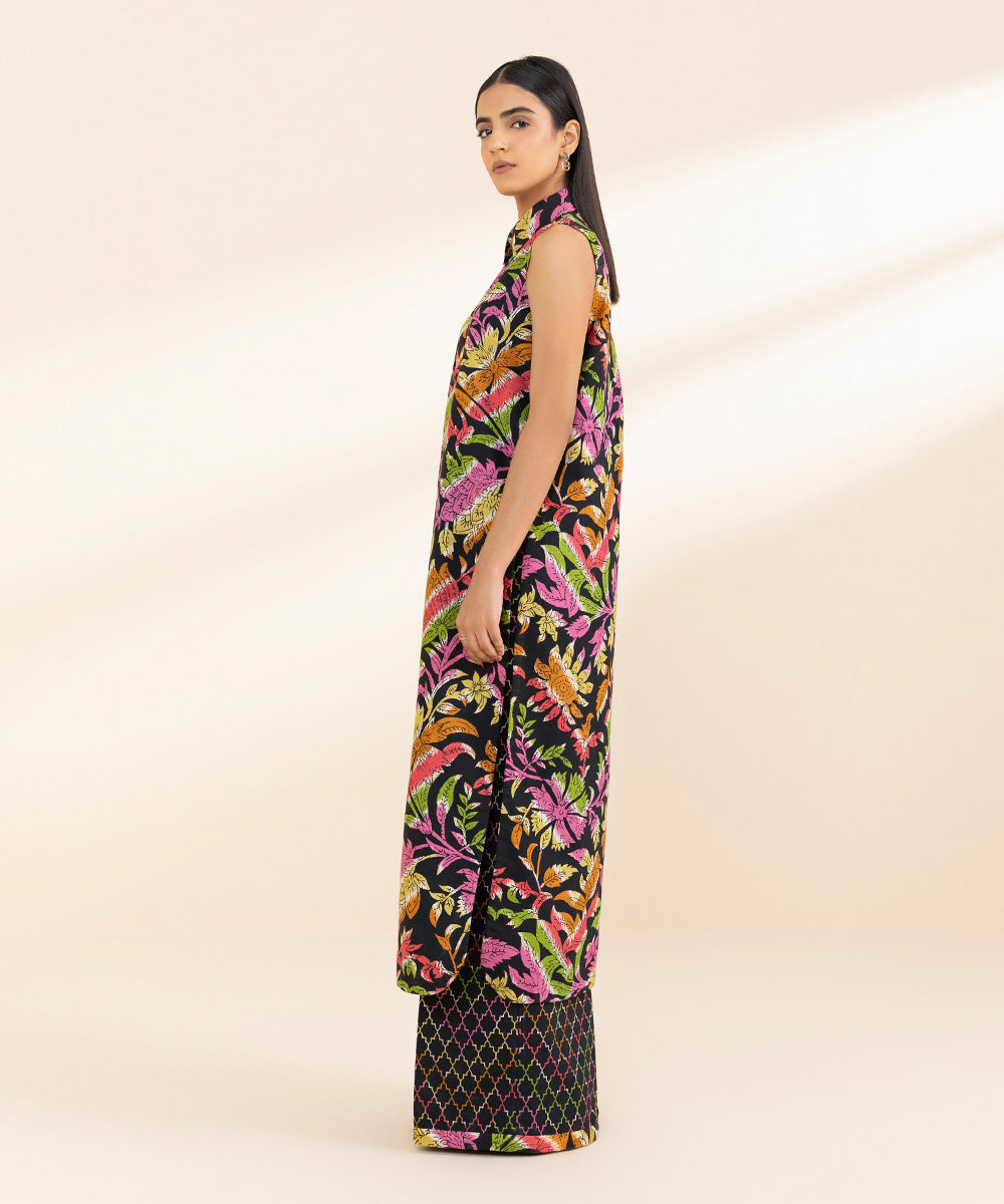 Women's Unstitched Khaddar Printed Multi 2 Piece Suit