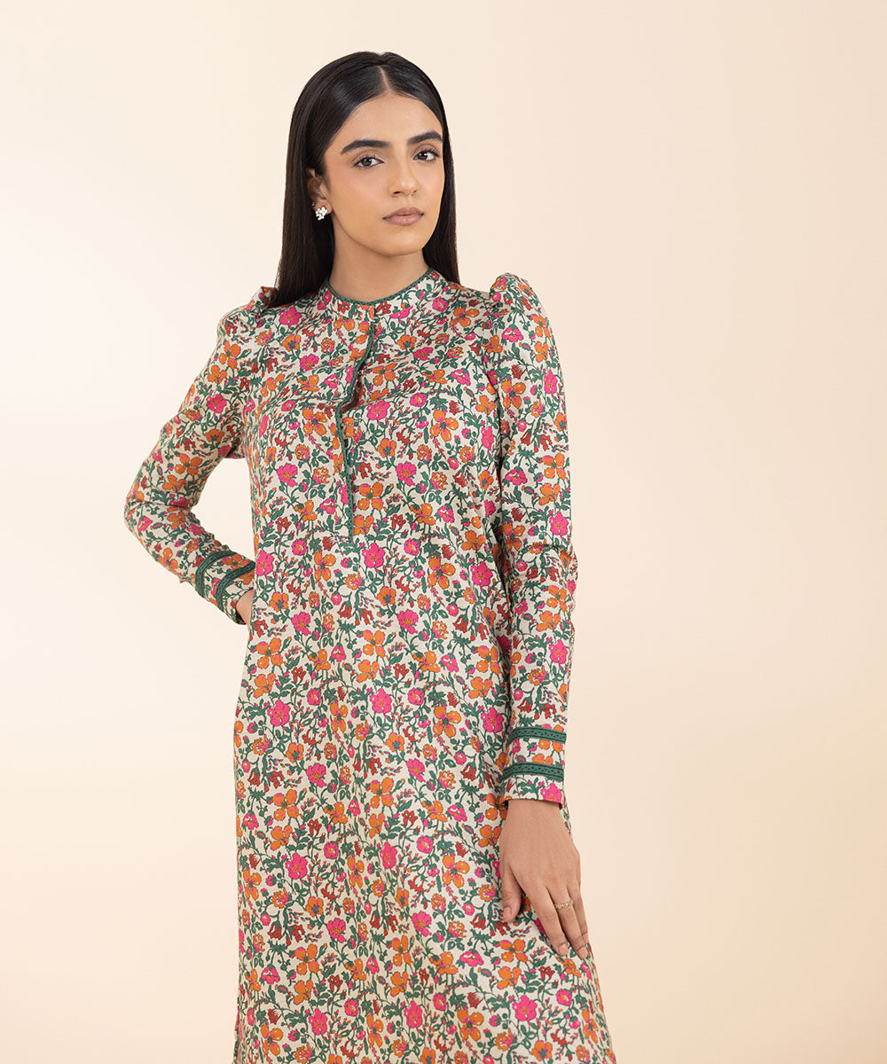 Women's Unstitched Cambric Printed Multi 2 Piece Suit