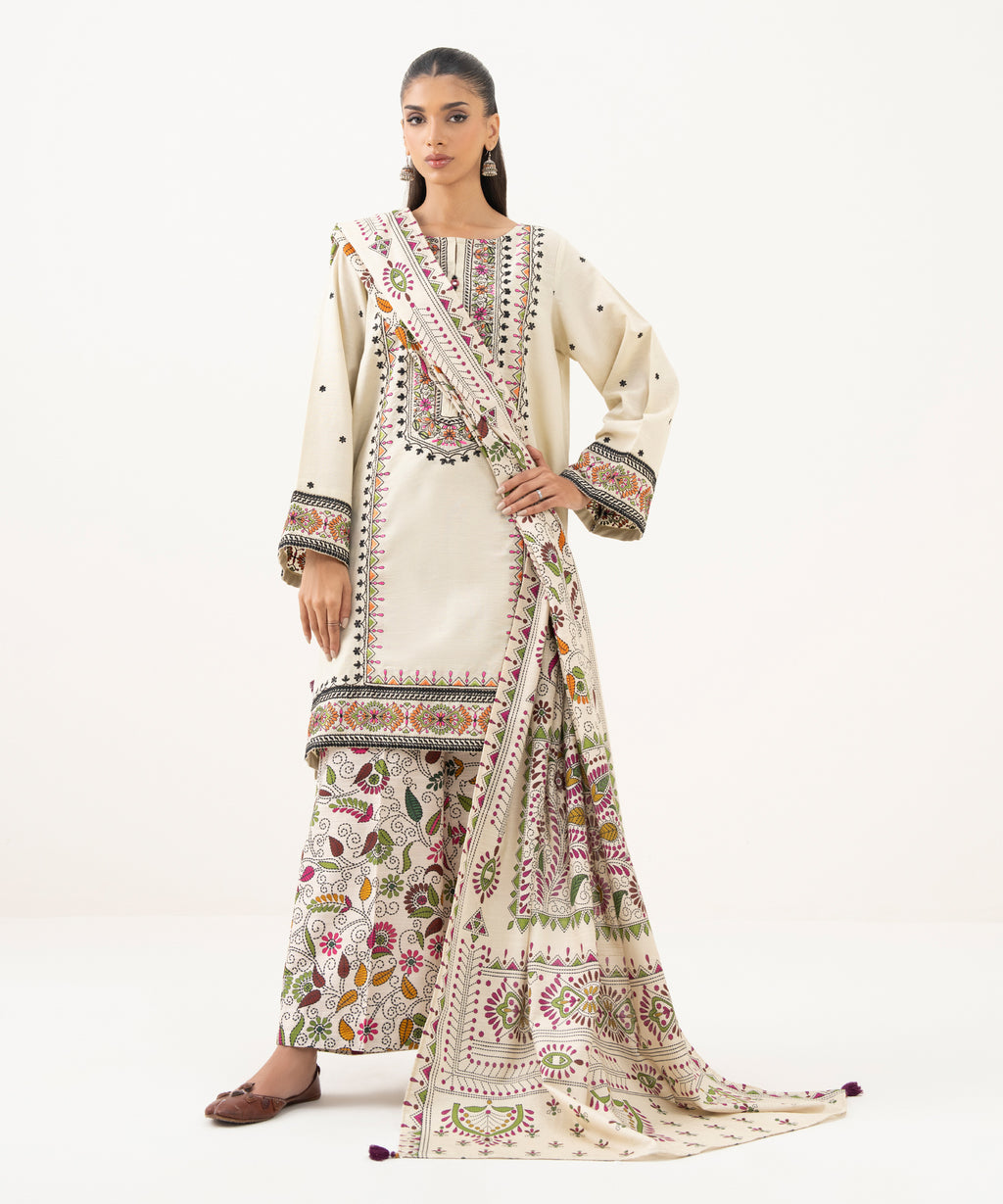 Textured Voile Printed Multi Dupatta