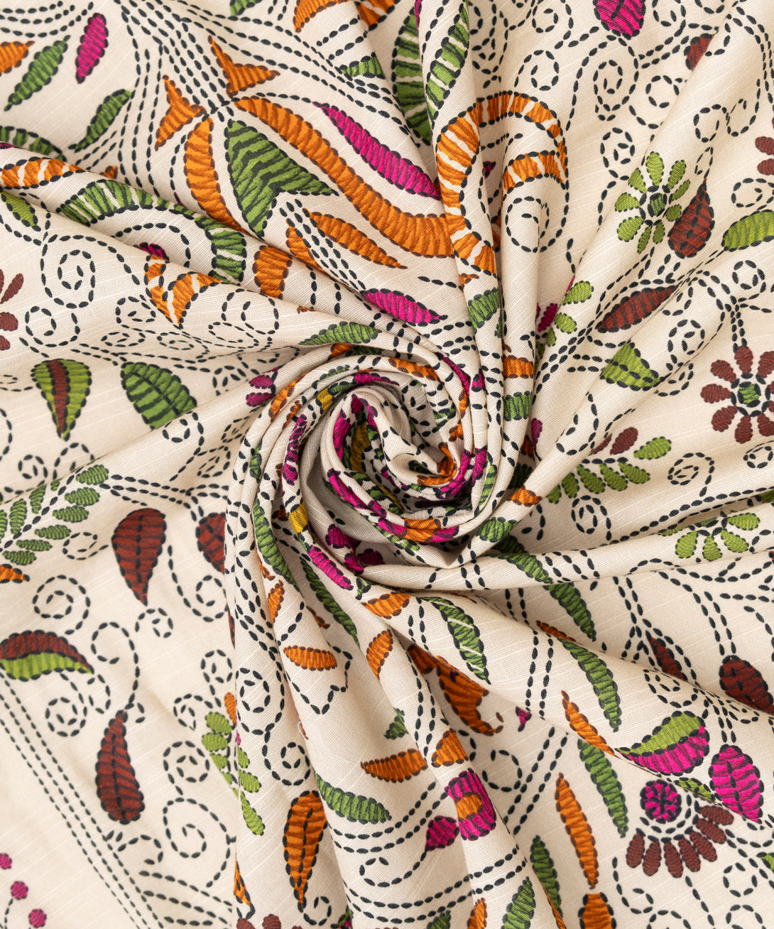 Textured Voile Printed Multi Dupatta