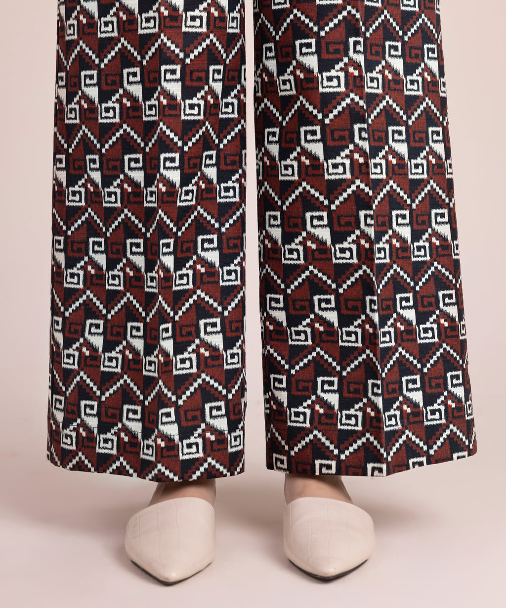 Women's RTW Cotton Printed Black Culottes